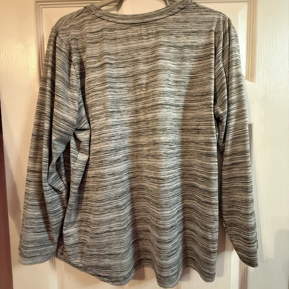 RBX Gray Striped Top with Pink Trim - Picture 5 of 5